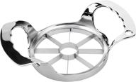 🍏 stainless steel heavy duty apple corer slicer - 8 blade commercial fruit cutter gadget for apple, pear, potato wedge - 4" diameter kitchen utensil logo