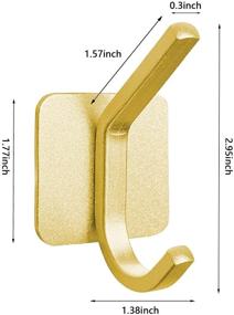 img 1 attached to 🔑 VAEHOLD Adhesive Hooks: Waterproof Aluminum Wall Hooks for Heavy-duty Hanging of Coats, Hats, Towels, Robes, Keys, Clothes, Closet - Ideal Wall Mount for Home, Kitchen, Bathroom, Office (Pack of 6, Gold)