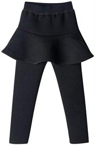 img 3 attached to 🧥 OCHENTA Winter Fleece Leggings 130, Perfect Girls' Clothing for 6-7 Year Olds