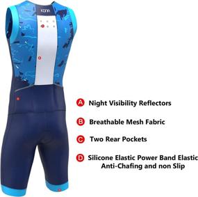 img 3 attached to Enhance Performance with the KONA Assault 🏊 Triathlon Race Suit - Speedsuit Skinsuit Trisuit Sleeveless