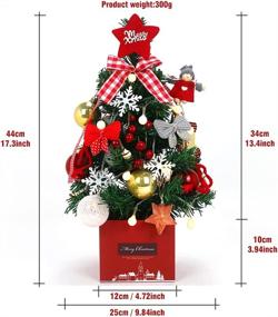 img 3 attached to 🎄 19.7-inch Red Desktop Christmas Tree: Perfect Mini Christmas Decoration for Tables, Desks, and Counters