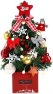 🎄 19.7-inch red desktop christmas tree: perfect mini christmas decoration for tables, desks, and counters logo