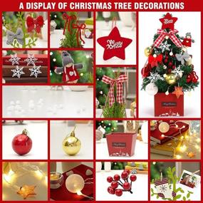 img 2 attached to 🎄 19.7-inch Red Desktop Christmas Tree: Perfect Mini Christmas Decoration for Tables, Desks, and Counters