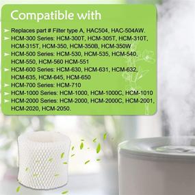 img 2 attached to 🌬️ IOYIJOI Humidifier Filter: Compatible with Honeywell HAC-504, HAC-504AW, Filter A & More | White, 4pcs