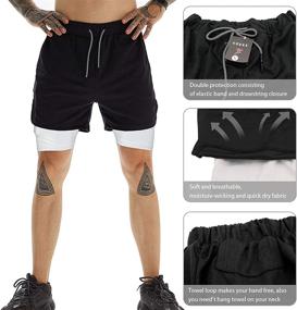 img 1 attached to OEBLD Athletic Shorts Workout Running Sports & Fitness