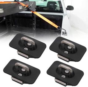 img 4 attached to 🔒 Raised Truck Bed Retractable Tie Down Anchors for Ford F150, Ford Super Duty, Chevrolet Silverado, GMC Sierra, Dodge RAM