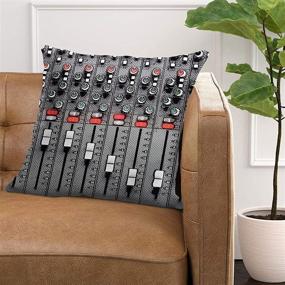 img 4 attached to 🎧 Emvency Square 16x16 inches Music Mixer Decorative Pillowcase: The Dream of A Tuner for Bedroom Sofa – Polyester Décor Throw Pillow Cover with Hidden Zipper