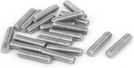 🔩 pack of 20 silver tone m6 x 25mm stainless steel fully threaded rod bar studs from uxcell- high-quality 304 stainless steel logo