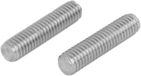 img 1 attached to 🔩 Pack of 20 Silver Tone M6 x 25mm Stainless Steel Fully Threaded Rod Bar Studs from uxcell- High-Quality 304 Stainless Steel