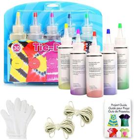 img 4 attached to 🎨 5-Color Tie Dye Kits for Kids and Adults - Souarts DIY Fabric Dye Set with Rubber Bands, Gloves, and Table Covers - Perfect Birthday Gift for Tie Dye Art