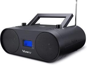 img 4 attached to 🎶 Vanku Портативное аудио устройство с Bluetooth, подзаряжаемый Boombox: CD плеер с беспроводным стримингом, FM радио, USB AUX, разъемом для наушников - поддерживает MP3, Sleep Timer