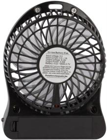 img 1 attached to 🌬️ LNtech Portable Mini USB Fan: Rechargeable Cooling Fan for Office, Home, and Travel - 3 Speeds, 4 Inch Vanes (Black)