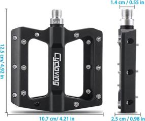 img 1 attached to 🚲 Cycloving Large Platform Mountain Bike Pedals with 3 Bearings: High-Strength, Lightweight, Non-Slip Bicycle Pedals for Road, MTB, and Fixie Bikes