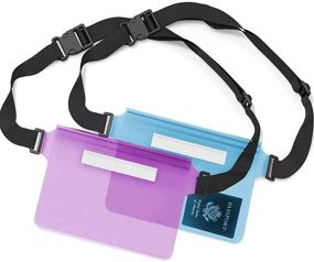 img 4 attached to 2 Pack Waterproof Pouch with Waist Strap: Keep Your Phone and Valuables Safe and Dry in Beach Activities, Boating, Swimming, Snorkeling, Kayaking, and More!