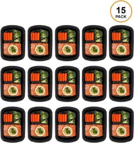 img 3 attached to Freshware 15 Pack 1 Compartment Food Storage Containers with Lids - BPA Free, Stackable, Microwave/Dishwasher/Freezer Safe (28 oz) - Meal Prep & Bento Box Solution