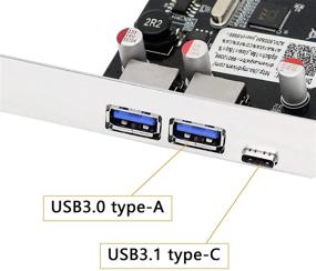 img 2 attached to 💻 SinLoon Расширитель PCI-E до USB 3.0 и Type-C 3.1 с разъемом питания SATA (15-пиновый) - Самопитающаяся технология, дополнительное питание не требуется.