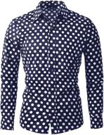 uxcell polka button front textured fitted men's clothing in shirts logo