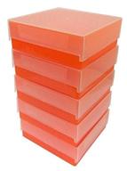 argos r3120 orange polypropylene 81 place microcentrifuge tube freezer storage box with clear lid for 0 logo