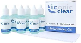 img 2 attached to 🌫️ Clear Anti Fog Kit - Iconic 15ml, 6 Gel Bottles + 1 Microfiber Cloth