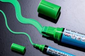 img 3 attached to 🚗 Green Auto Writer Car Paint Marker Pens - Suitable for All Surfaces, Including Windows, Glass, Tires, Metal - Ideal for Automobiles, Trucks, Bicycles - Water-Based, Wet-Erase, Removable Markers Pen