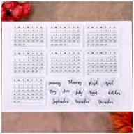 kwellam clear stamps for card making and scrapbooking - calendar week month january to december - perfect for diy decoration logo