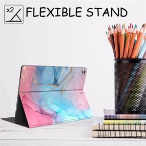 img 2 attached to USTY Samsung Galaxy Tab A 8.0 Case 2019 SM-T290, USTY Slim Folio Stand PU Leather Cover for Galaxy Tab A 8.0 2019 Without S Pen Model SM-T290/T295/T297, Watercolor - Enhanced SEO