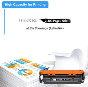 img 2 attached to 🖨️ High-Quality Replacement Toner Cartridge for HP 131A 131X CF210A CF210X Pro 200 Color M251nw MFP M276nw M251n M276n M276 M251 Printer (Black, 1-Pack)