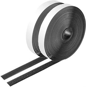 img 4 attached to Convenient 26ft Black Sticky-Back Hook and Loop Strips: Double Sided, Self Adhesive Tape for Home, School, Office & Outdoor Use