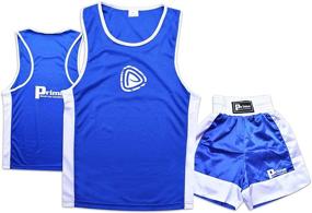 img 1 attached to 🥊 Prime Sports Kids Boxing Set - 2 Piece Top & Shorts Set in Satin Fabric - Suitable for ages 03-14 years