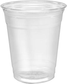 img 1 attached to 🥤 SOLO Cup 100 Pack Plastic Party Cold Cups, Clear, 12 oz - Premium Quality for Various Events (TP12-100)