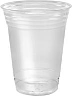 🥤 solo cup 100 pack plastic party cold cups, clear, 12 oz - premium quality for various events (tp12-100) logo