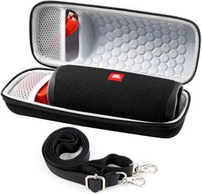 img 4 attached to 🔊 JBL Flip 5 Waterproof Portable Bluetooth Speaker: Travel Storage Bag for JBLflip 4 (Black) - USB Cable and Adapter Excluded