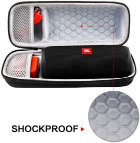 img 2 attached to 🔊 JBL Flip 5 Waterproof Portable Bluetooth Speaker: Travel Storage Bag for JBLflip 4 (Black) - USB Cable and Adapter Excluded