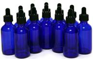 🔷 cobalt blue glass bottles with droppers logo