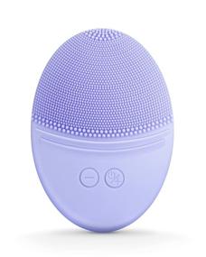 img 4 attached to Deep Cleanse & Gentle Exfoliation: EZBASICS Facial Cleansing Brush - Ultra Hygienic Silicone, Waterproof & Sonic Vibrating, Violet