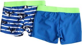 img 2 attached to 🦈 Adorable 2pc Shark Swimwear Set for Little Boys: Board Shorts Swim Short Trunks