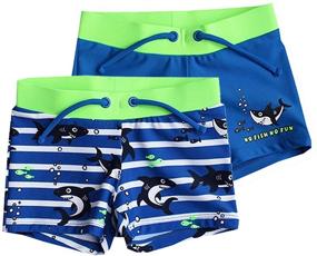 img 3 attached to 🦈 Adorable 2pc Shark Swimwear Set for Little Boys: Board Shorts Swim Short Trunks