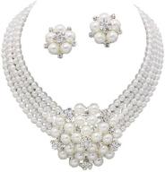 elegant statement cluster crystal necklace logo