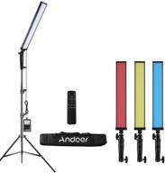 andoer bh-20h 210 led light studio lighting kit with adjustable brightness and 2m light stand: perfect for handheld video, portrait, wedding, advertisement photography logo