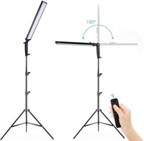 img 3 attached to Andoer BH-20H 210 LED Light Studio Lighting Kit with Adjustable Brightness and 2M Light Stand: Perfect for Handheld Video, Portrait, Wedding, Advertisement Photography