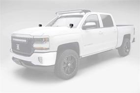 img 3 attached to 🚦Крепление для светового блока LED на петлю капота ZROADZ - Совместимо с GMC Sierra 1500 2014-2018 - Крепления (2) световых блоков диаметром 3 дюйма - Отделка из глянцевой черной стали - Легкая установка на болты - Номер детали Z362081.