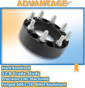 img 1 attached to 🔧 Проставки колесные 2 дюйма 8x165 мм с центральным отверстием на 126,15 мм и болтами 9/16 для Ram 2500 3500 1994-2011, F250 F350 1988-1998