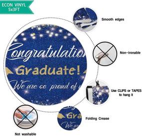 img 3 attached to 🎓 Captivating Allenjoy 5x3ft Congrats Grad Class of 2021 Backdrop: Royal Blue Gold Graduation Caps Photography Background for a Proud Celebration Party Decor with Banner Props