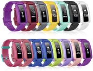 👦 veezoom fitbit ace 2 bands: waterproof silicone wristbands for kids 6+, colorful sport accessories for fitbit inspire hr & ace 2 boys girls logo