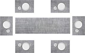 img 2 attached to GoTCele Modern Placemats: Stylish & Heat Resistant Table Mats