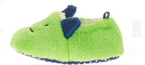 img 2 attached to 👾 Fun and Grippy Pre-Walk Monster Face Lime Green 3D Boys Slippers - Perfect for Little Explorers!