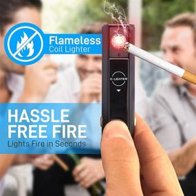img 1 attached to USB Car Electric Cigarette Lighter - Windproof Flameless Electronic Cigar Smoking Lighter 🔥 w/Plasma Arc Heat, Rechargeable Battery, USB Charge Port, Car Cigarette Lighter Plug - Pyle PEL66