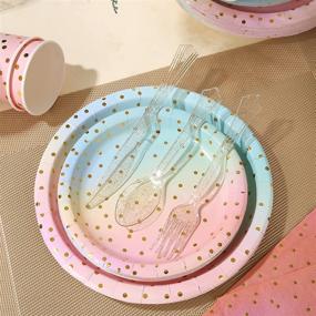 img 3 attached to Одноразовые 25 Dinner 25 Салфетки 25 Straws Dinnerware