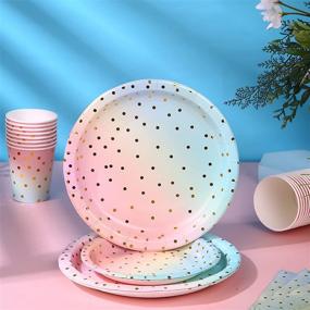 img 1 attached to Одноразовые 25 Dinner 25 Салфетки 25 Straws Dinnerware