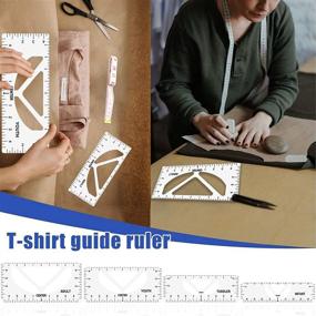 img 2 attached to 👕 BEITESTAR Tshirt Ruler Guide - Achieve Precise Center Designs with this 5 Pack Acrylic Tshirt Alignment Tool. Perfect for Sewing, Sublimation, and Vinyl Craft Ruler Guide!